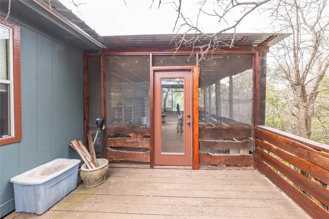 a building outdoor space with patio furniture