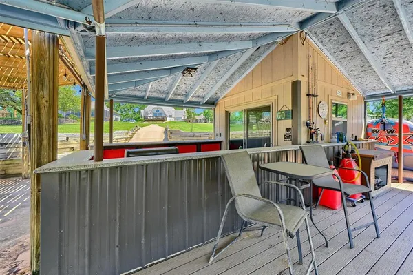 a view of an outdoor sitting area