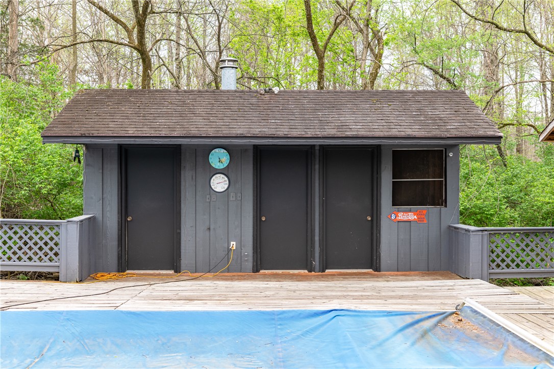 6750 Little Twin Road Germantown, OH 45327 - Photo 43 of 88 This outdoor pool area offers a dedicated structure, perfect for changing rooms or pool storage.