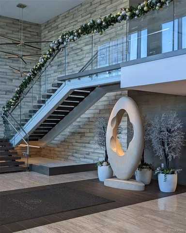 a view of entryway with wooden floor