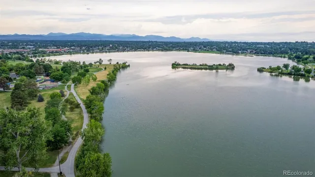 a view of lake with mountain