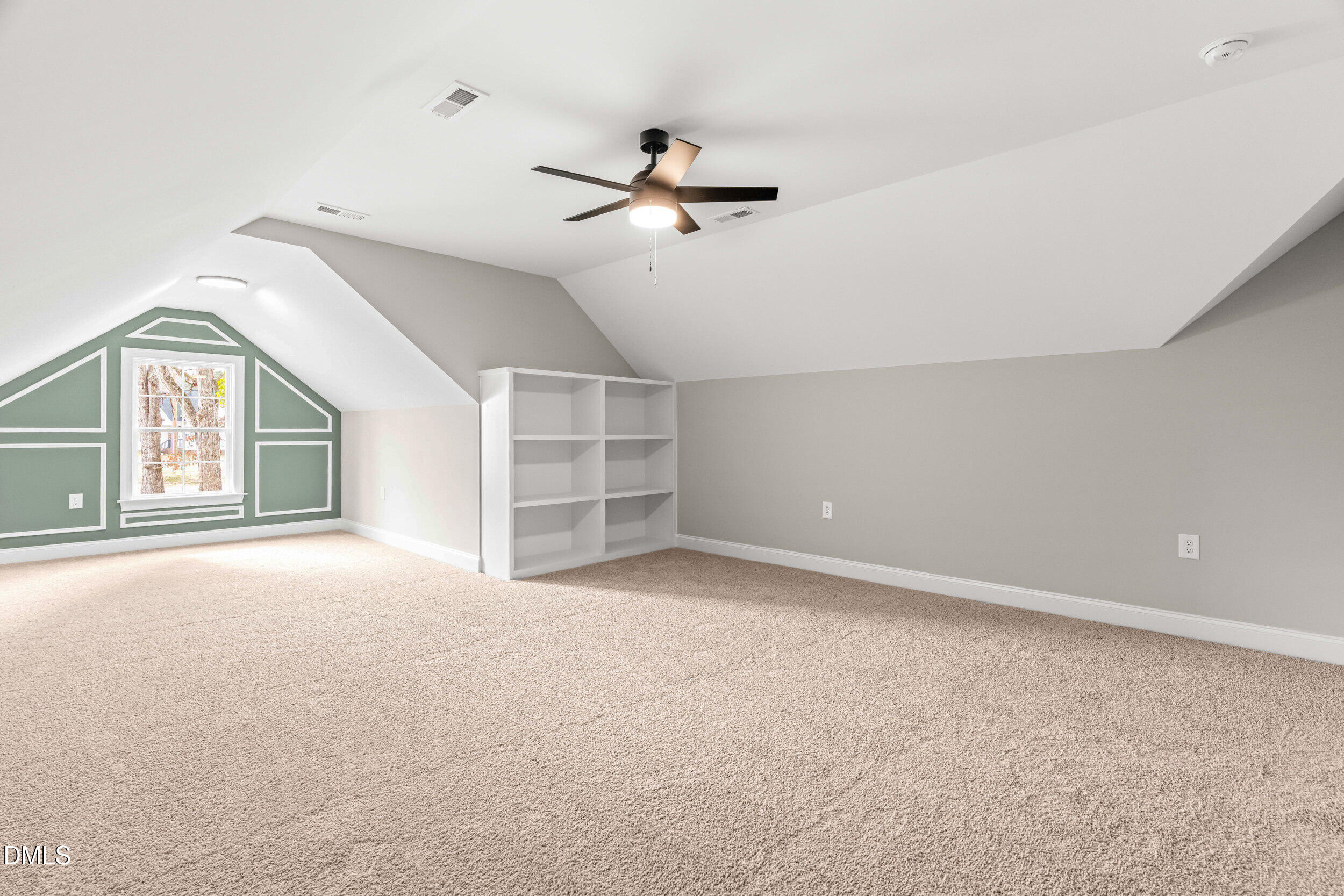 4029 Lake Wendell Road Wendell, NC 27591 - Photo 32 of 44 an empty room with windows and ceiling fan view
