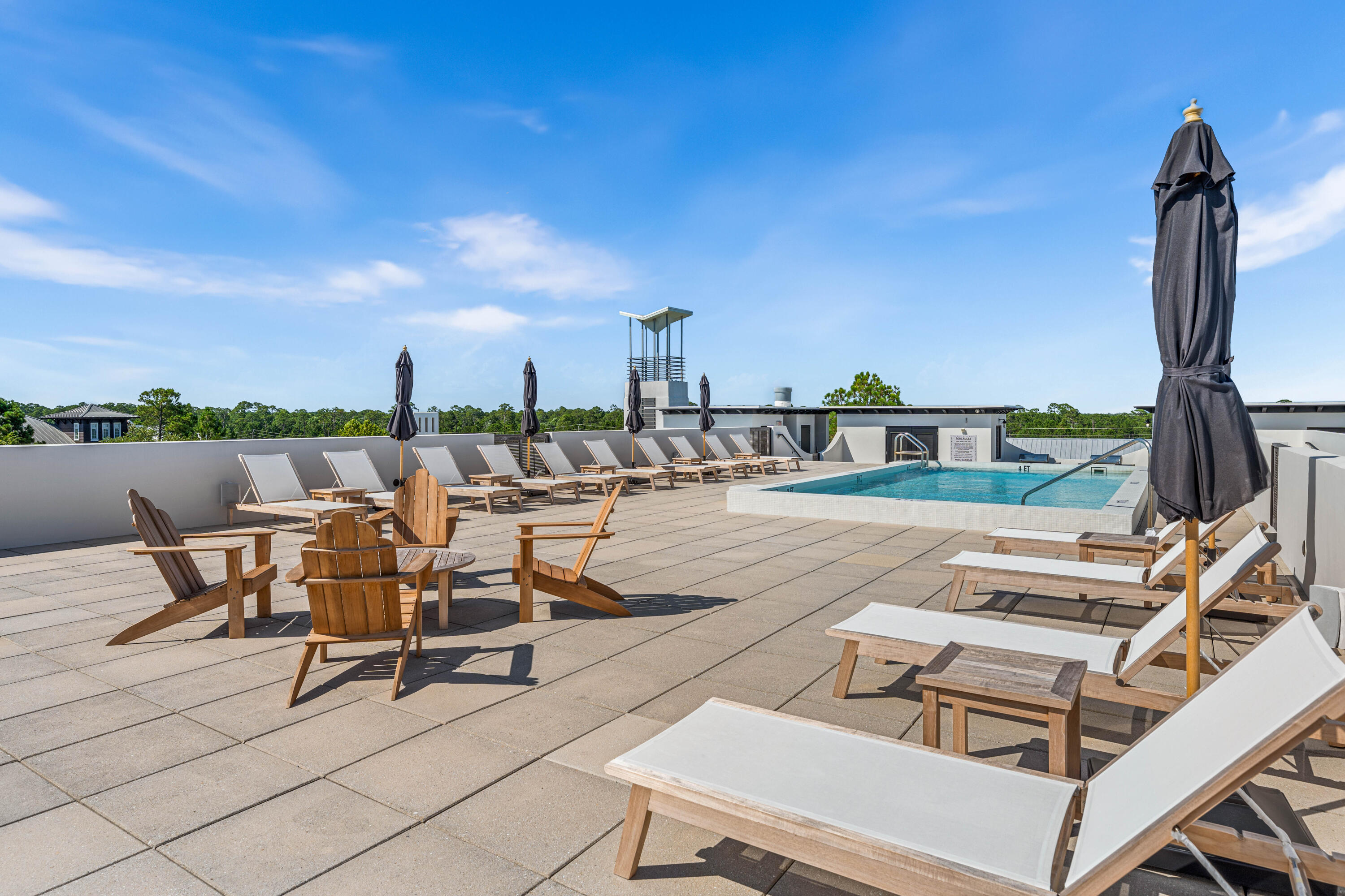136 Georgetown Avenue, Unit 3B3 Inlet Beach, FL 32461 - Photo 43 of 68 a view of a terrace with furniture and city view