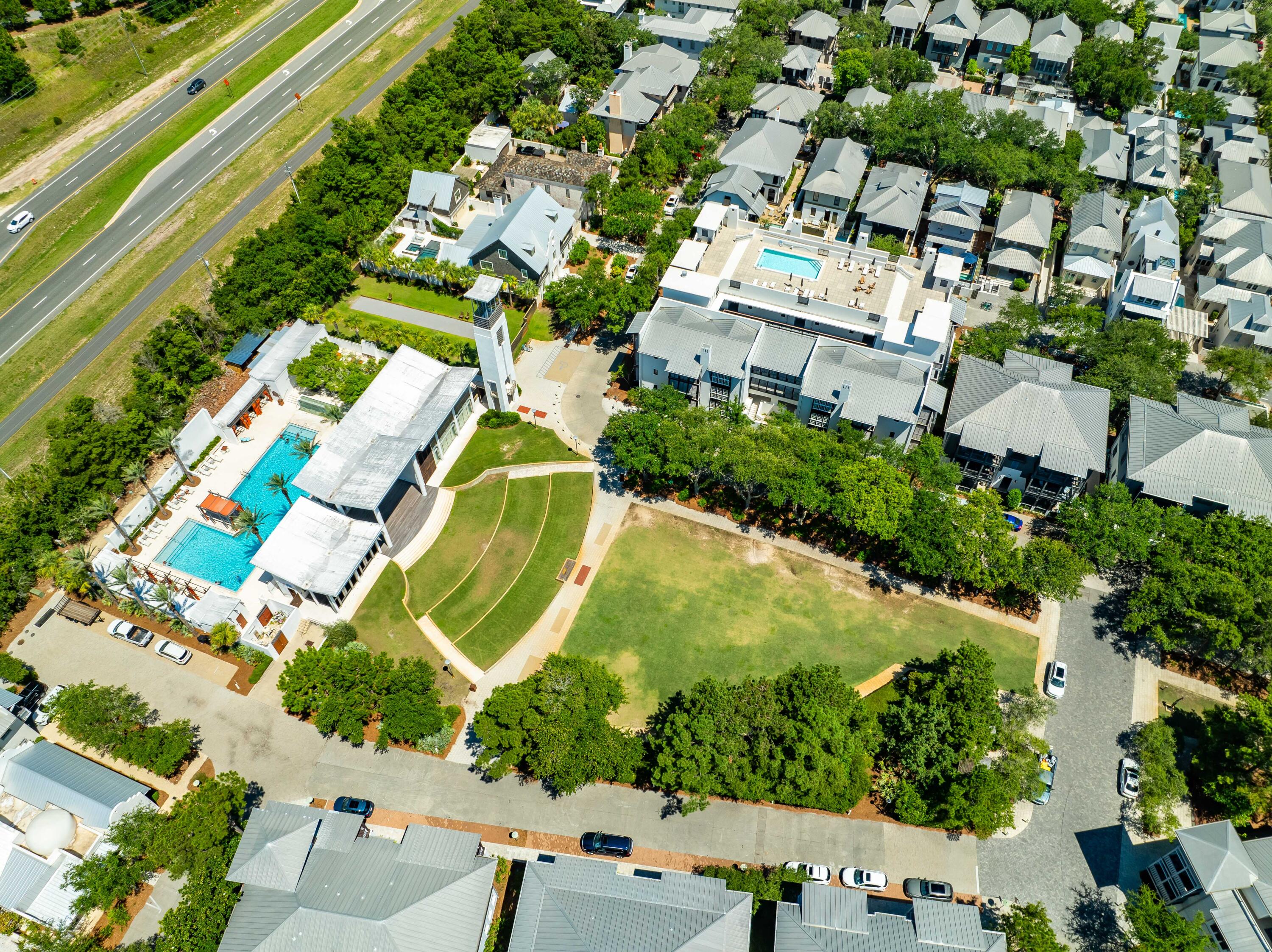 136 Georgetown Avenue, Unit 3B3 Inlet Beach, FL 32461 - Photo 58 of 68 an aerial view of residential houses with outdoor space