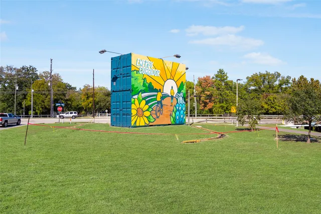 a park view with a bench