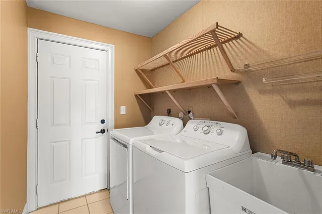 a view of a porch with wooden floor