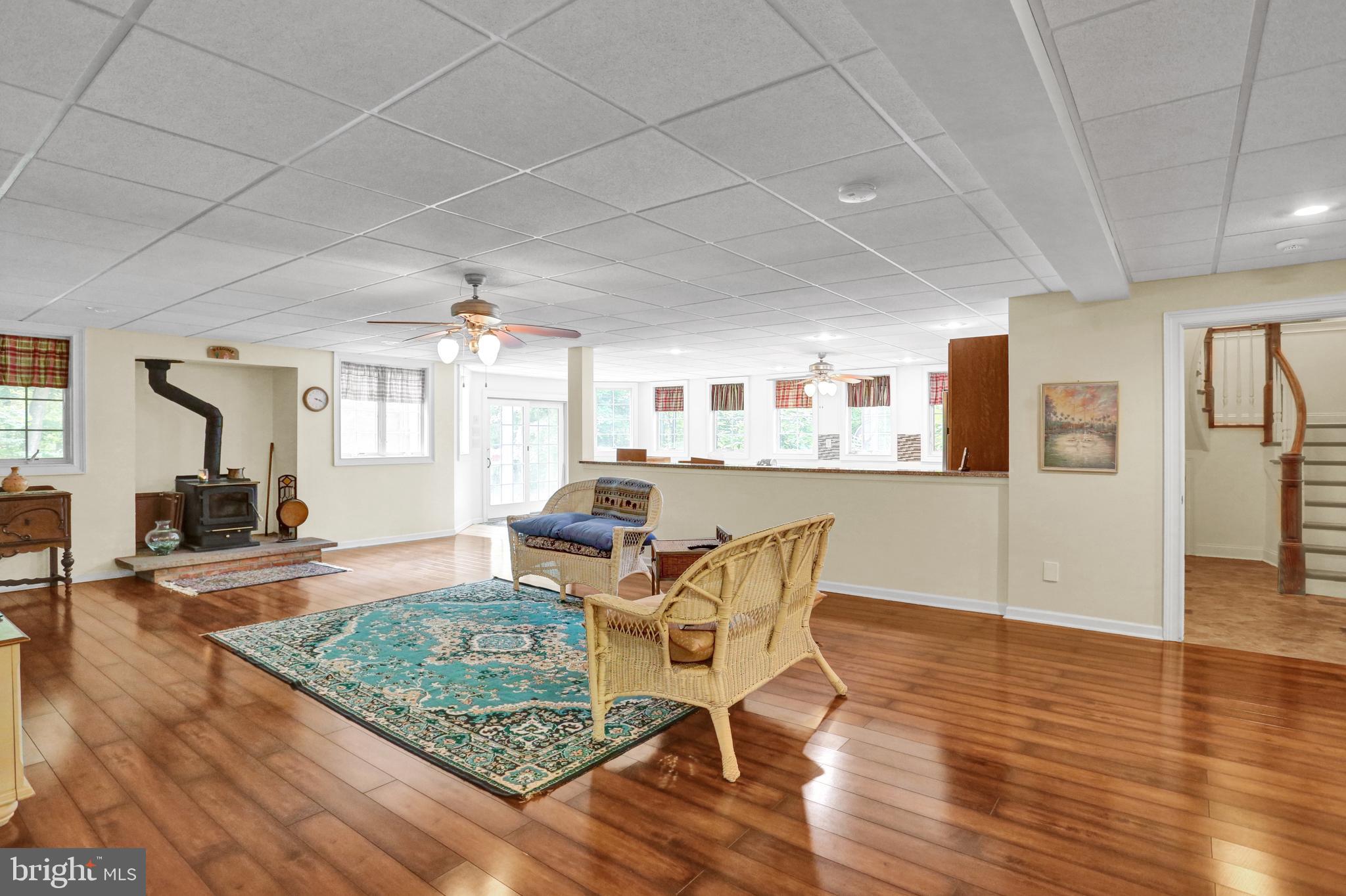 62 Weller Road Boyertown, PA 19512 - Photo 35 of 49 Finished Lower Level Living Room with Stove
