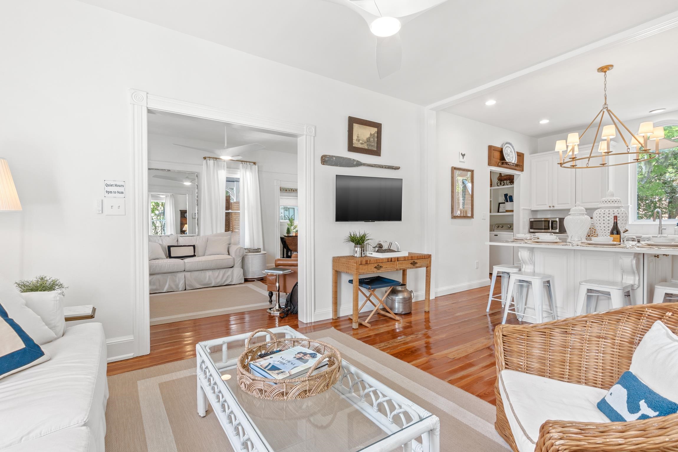 8 Sevilla Street St. Augustine, FL 32084 - Photo 19 of 73 a living room with furniture and a flat screen tv