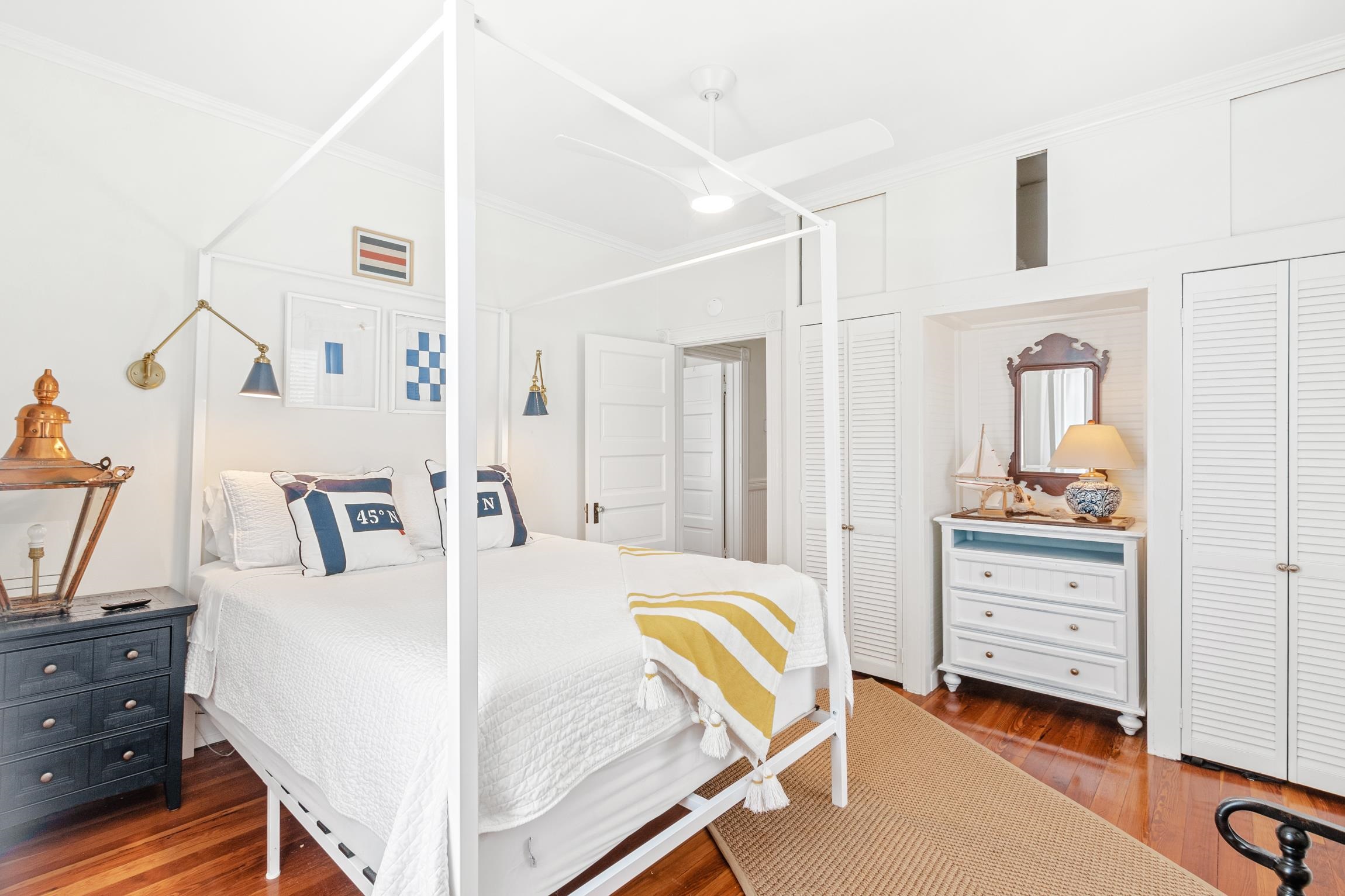 8 Sevilla Street St. Augustine, FL 32084 - Photo 37 of 73 Bedroom featuring dark wood finished floors and two closets
