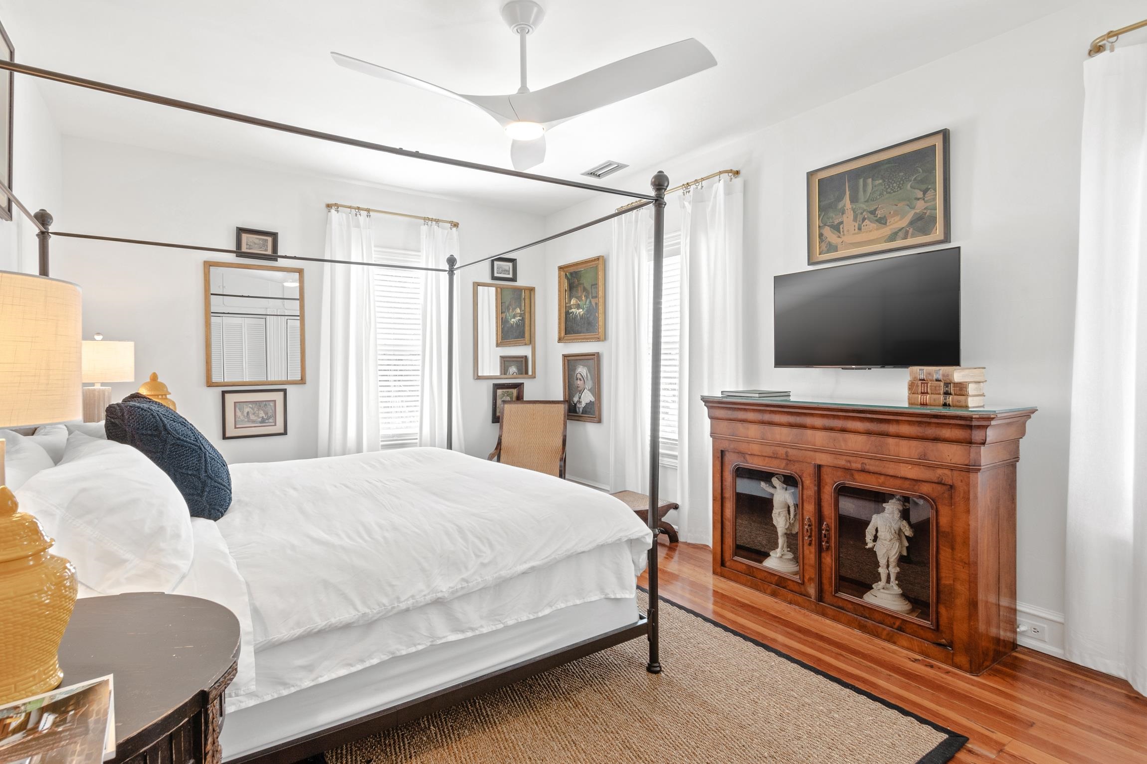 8 Sevilla Street St. Augustine, FL 32084 - Photo 39 of 73 a bedroom with a bed and a flat screen tv