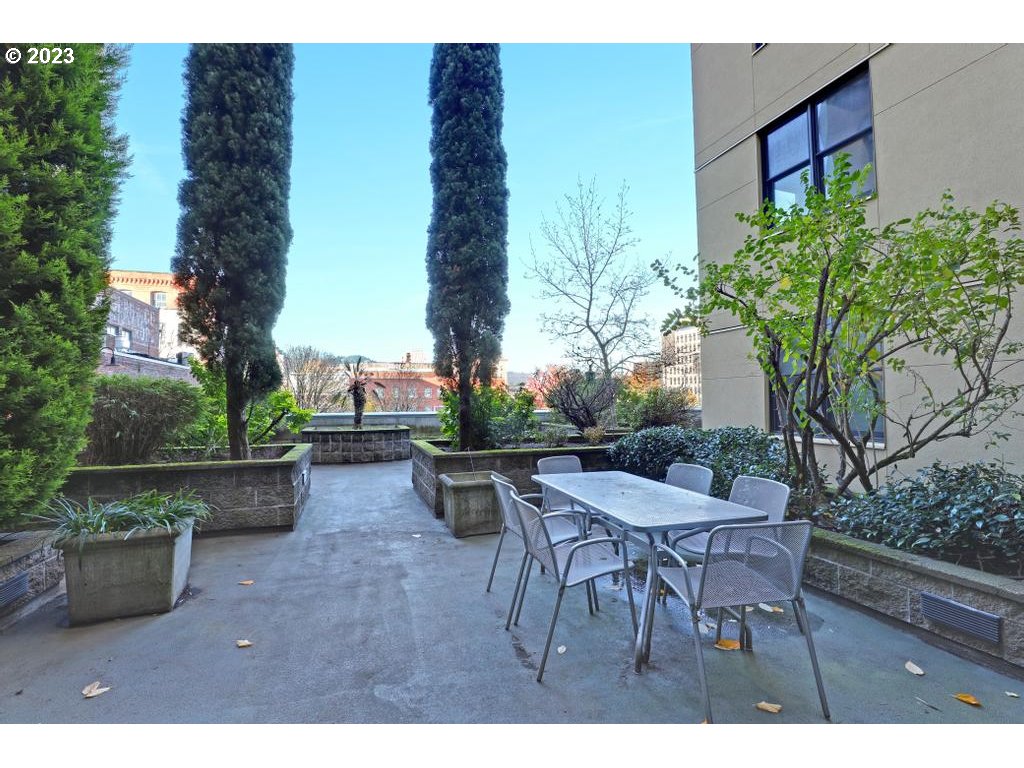 411 Northwest Flanders Street, Unit 401 Portland, OR 97209 - Photo 33 of 38 a view of an outdoor sitting space