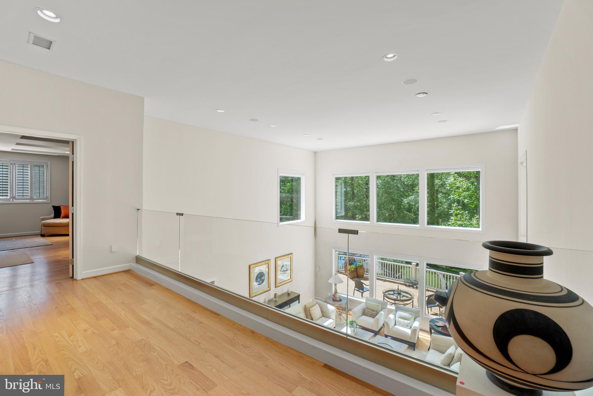 1348 Windy Hill Road McLean, VA 22102 - Photo 39 of 66 Upstairs Landing with Glass Railings