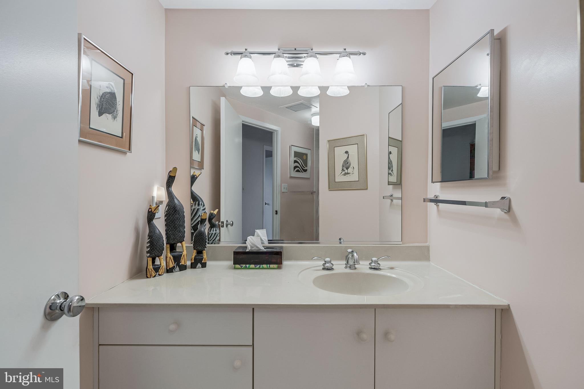 11500 Fairway Drive, Unit 507 Reston, VA 20190 - Photo 32 of 41 a bathroom with a double vanity sink and a mirror