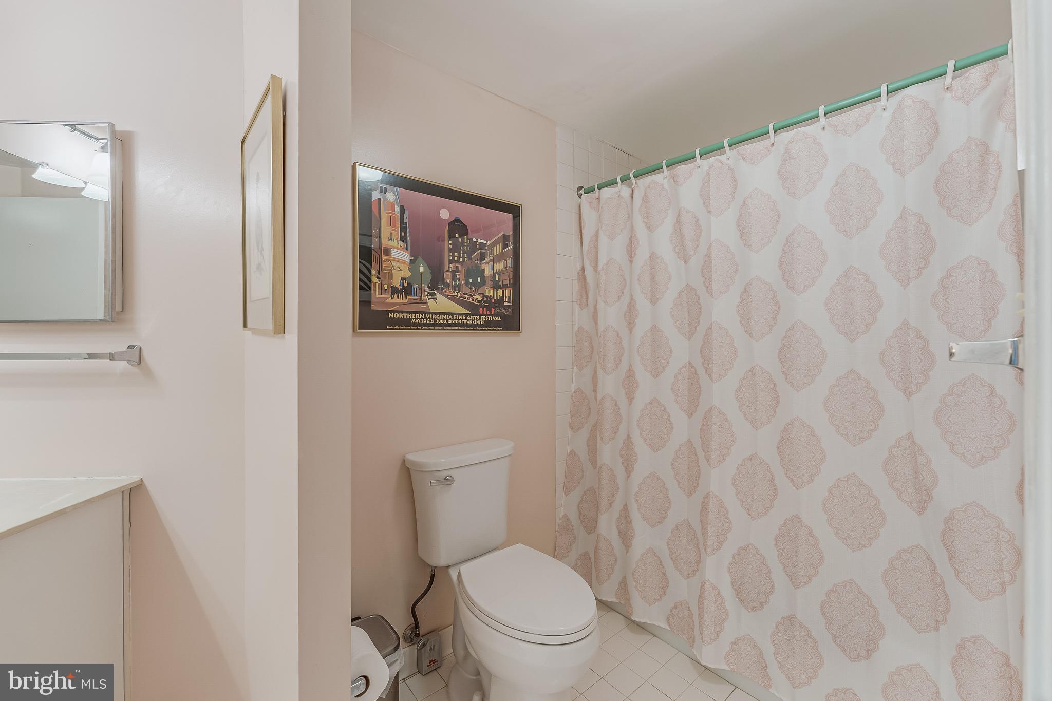 11500 Fairway Drive, Unit 507 Reston, VA 20190 - Photo 33 of 41 a white toilet sitting next to a shower curtain