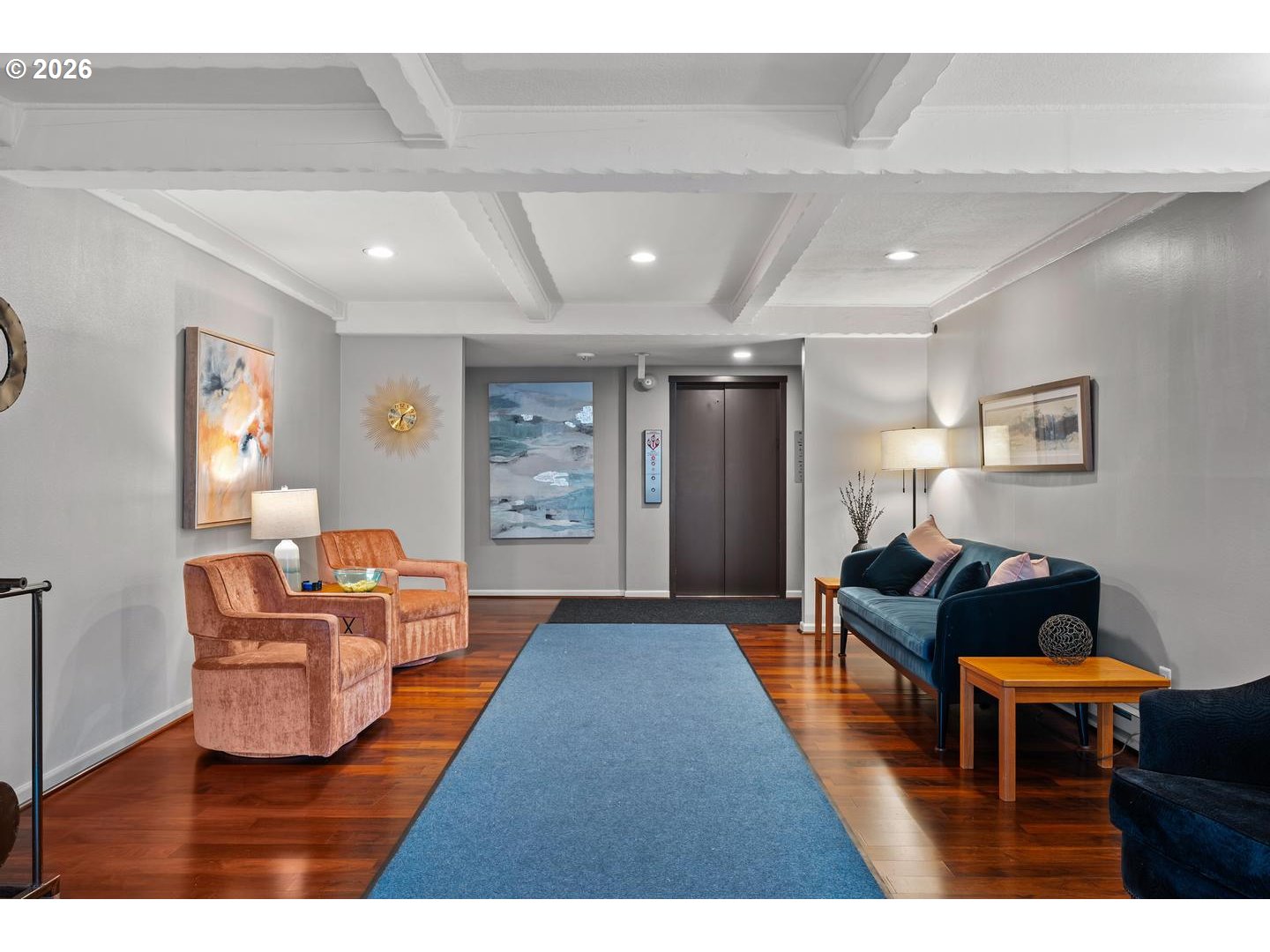 4460 Southwest Scholls Ferry Road, Unit 8 Portland, OR 97225 - Photo 4 of 31 a living room with furniture and a wooden floor