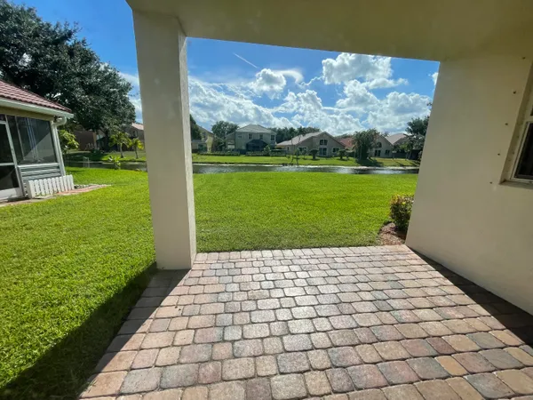 a view of a yard with plants