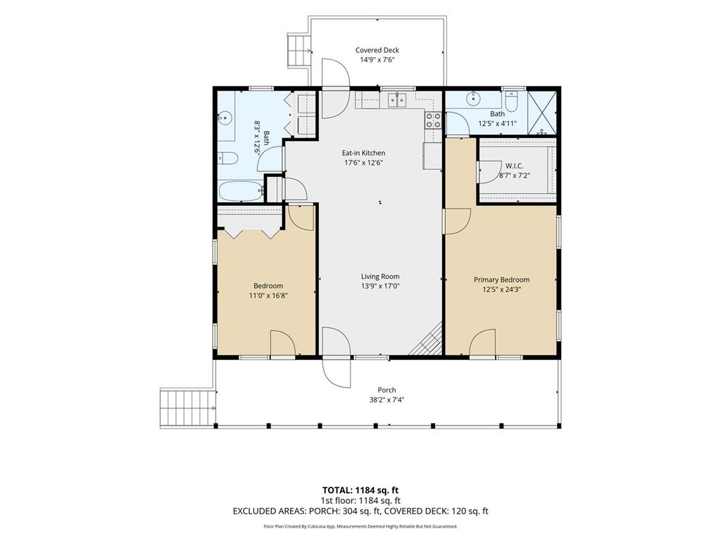 461 Gibbs Road Blairsville, GA 30512 - Photo 36 of 36 Floor Plan, States 1,184 square Feet