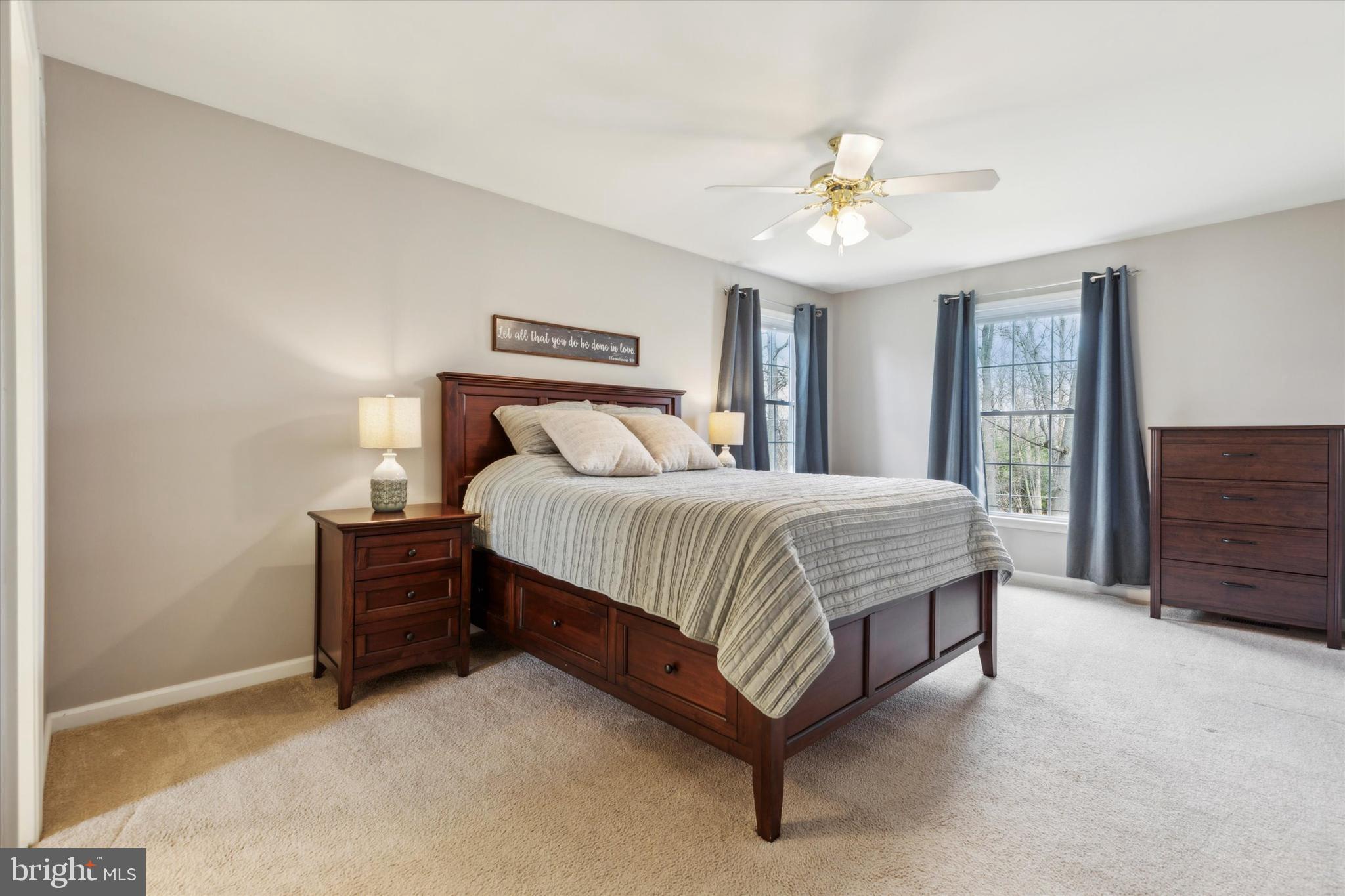 4 Waters Road Malvern, PA 19355 - Photo 15 of 26 Large and bright Primary Bedroom with ceiling fan