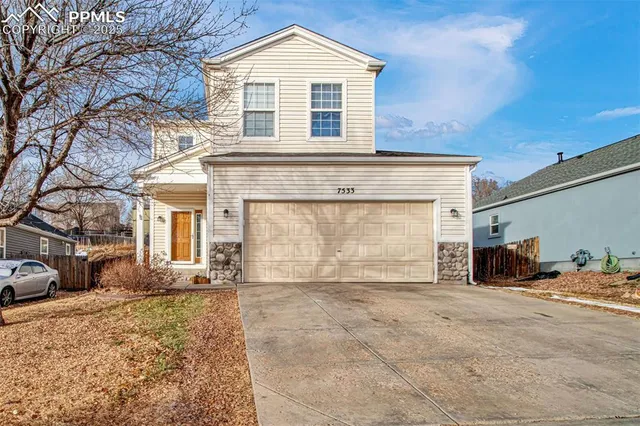 front view of a house with a outdoor space