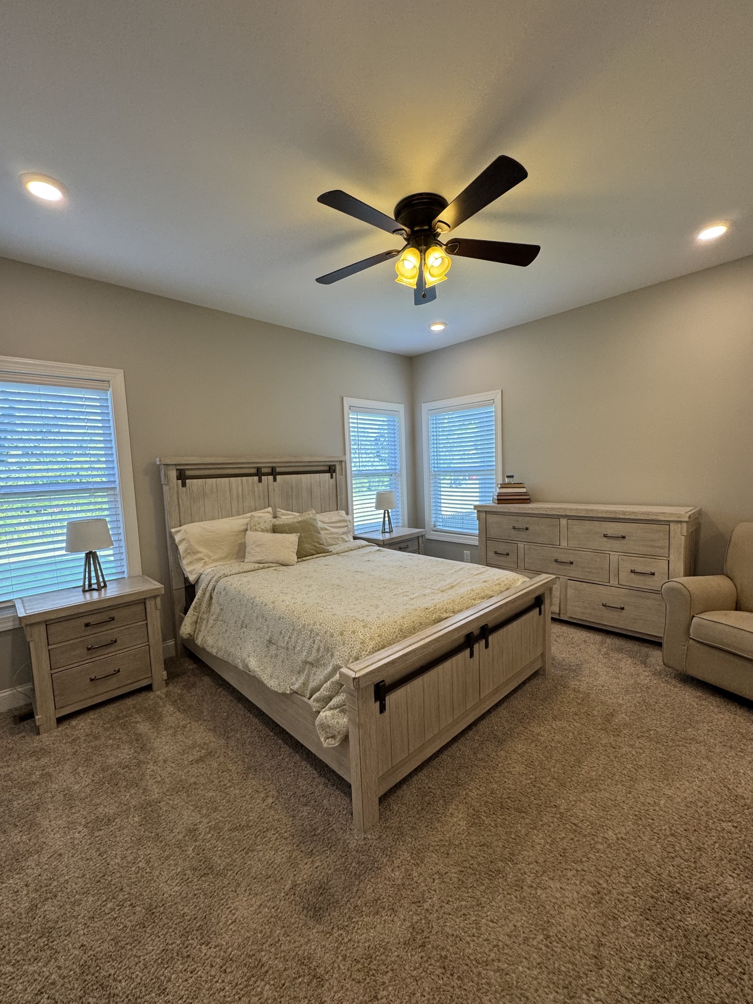 344 Brandywine Lane Springfield, TN 37172 - Photo 7 of 30 a spacious bedroom with a bed and a chandelier