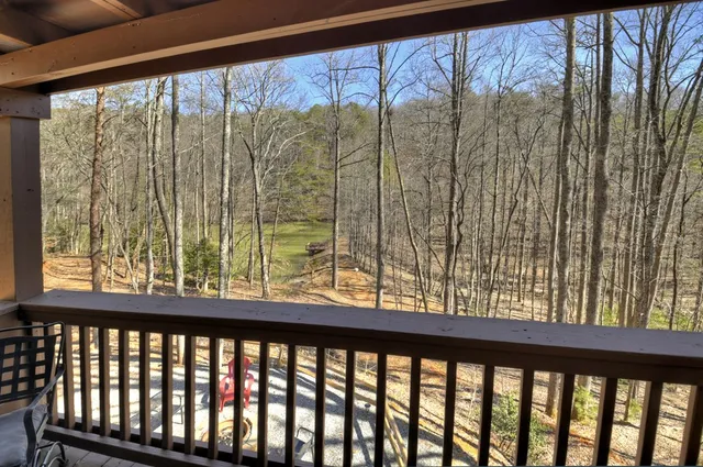 a view of a large building with a large window