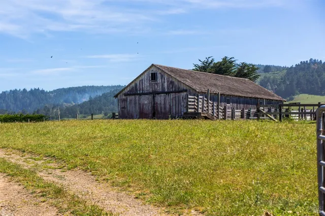 a front view of house with yard and mountain in the background