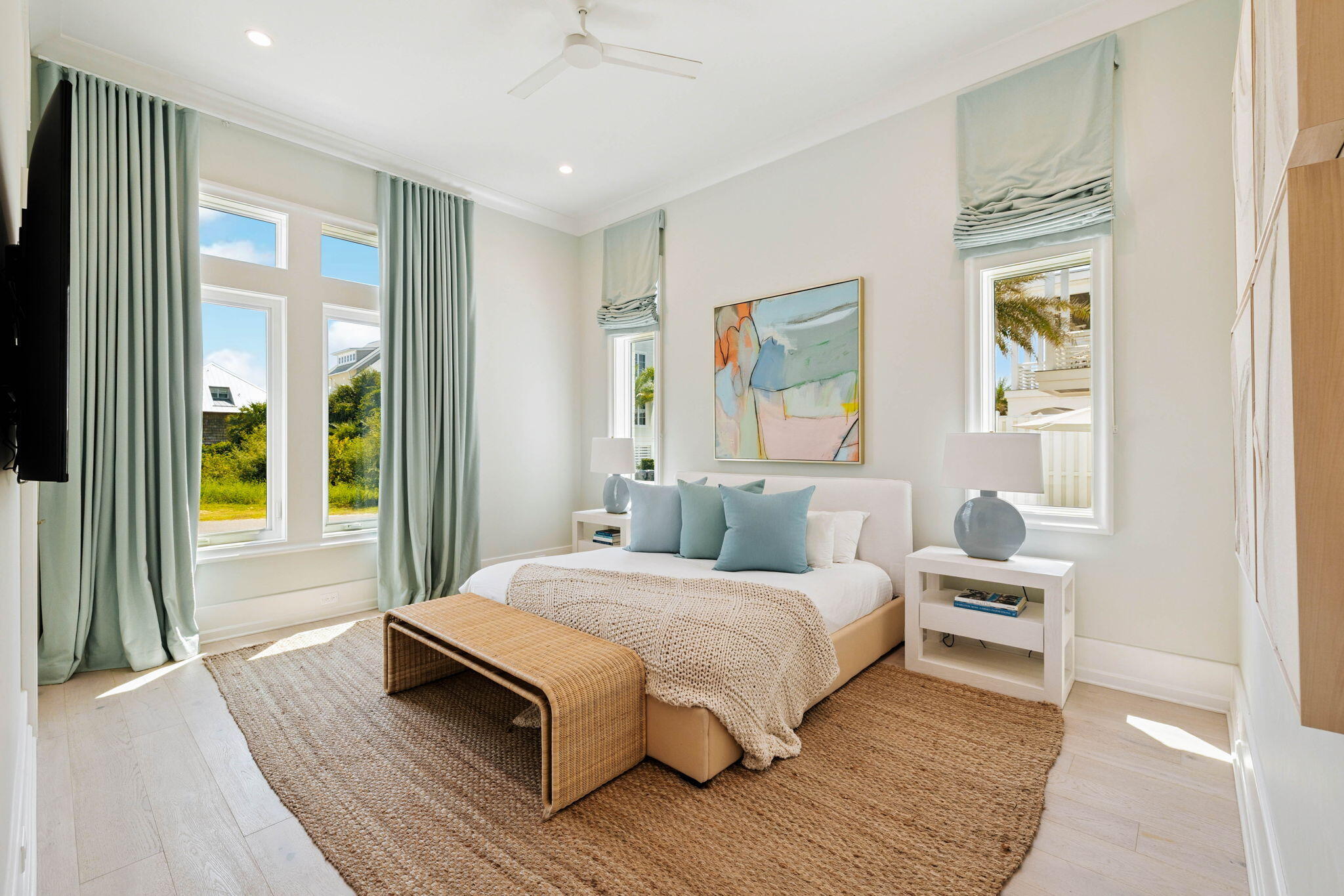 329 Winston Ln Inlet Beach Inlet Beach, FL 32461 - Photo 14 of 95 a bedroom with a bed wooden floor and window