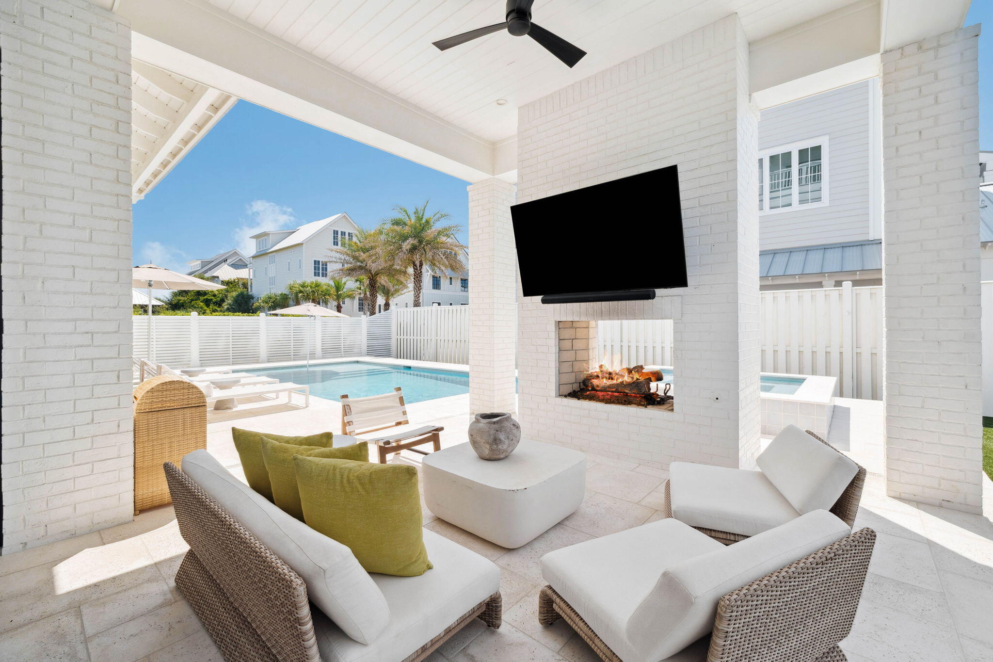 329 Winston Ln Inlet Beach Inlet Beach, FL 32461 - Photo 24 of 95 a living room with furniture and a flat screen tv