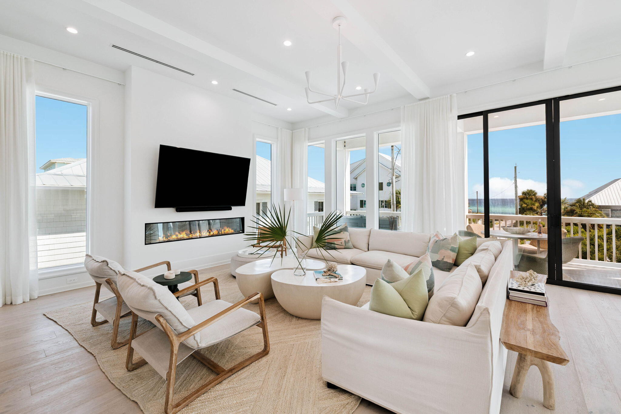 329 Winston Ln Inlet Beach Inlet Beach, FL 32461 - Photo 27 of 95 a living room with furniture and a flat screen tv