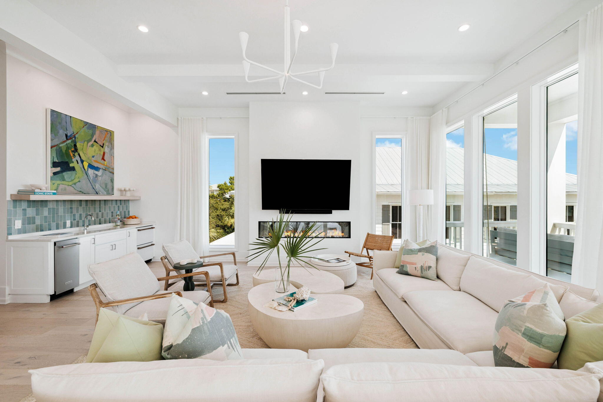 329 Winston Ln Inlet Beach Inlet Beach, FL 32461 - Photo 28 of 95 a living room with furniture and a flat screen tv