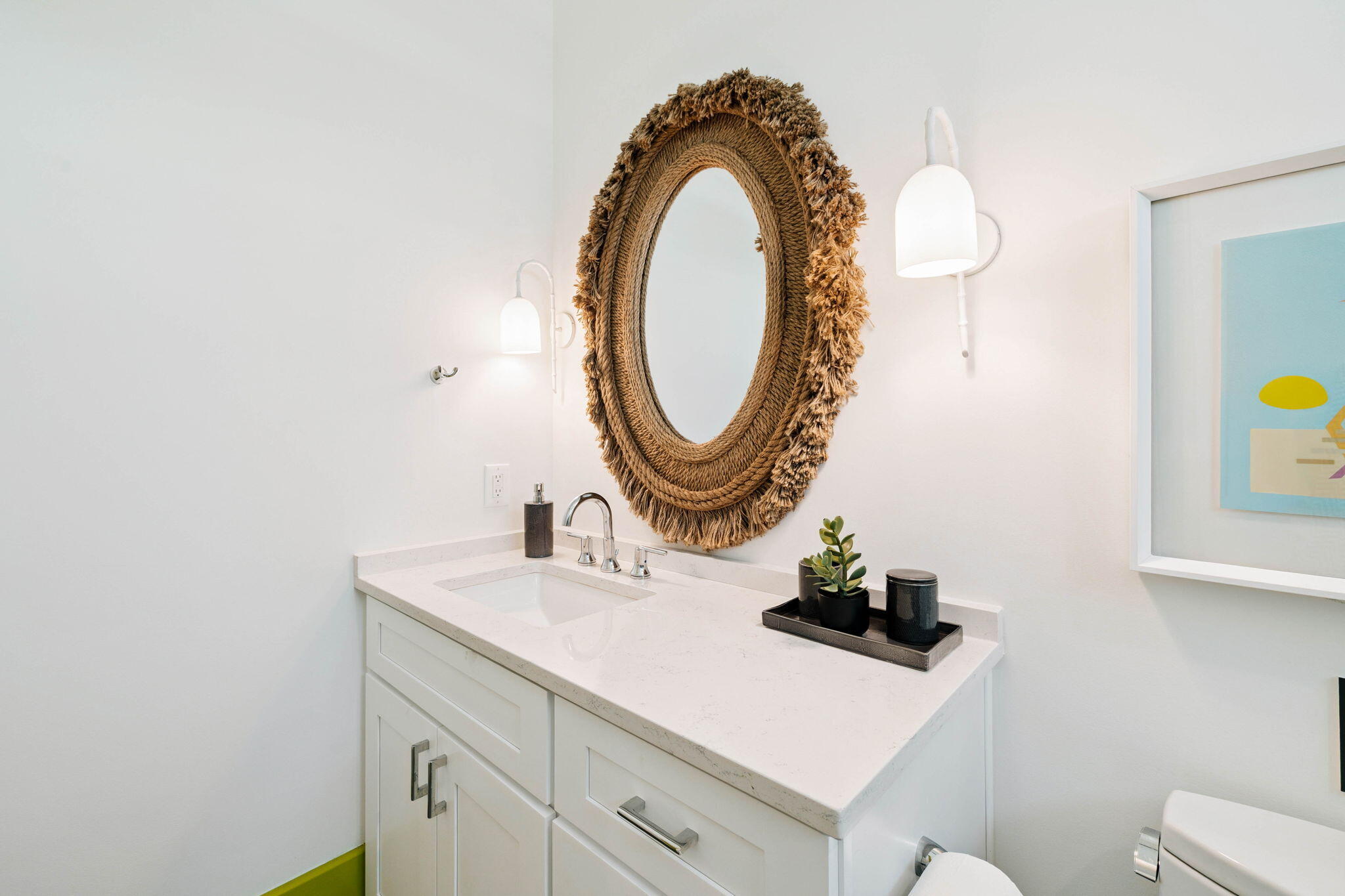 329 Winston Ln Inlet Beach Inlet Beach, FL 32461 - Photo 50 of 95 a bathroom with a sink a mirror and a toilet