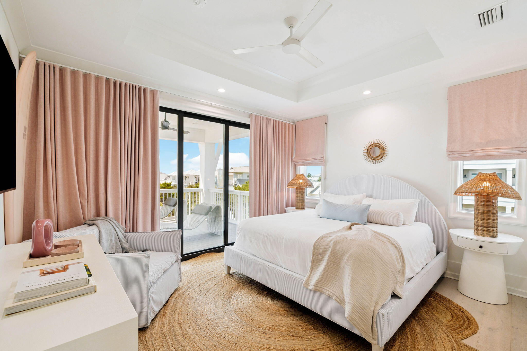 329 Winston Ln Inlet Beach Inlet Beach, FL 32461 - Photo 52 of 95 a bedroom with a bed and large window with couch