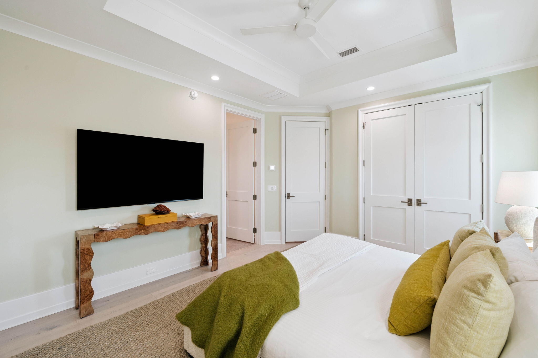 329 Winston Ln Inlet Beach Inlet Beach, FL 32461 - Photo 58 of 95 a bedroom with a bed and a flat screen tv