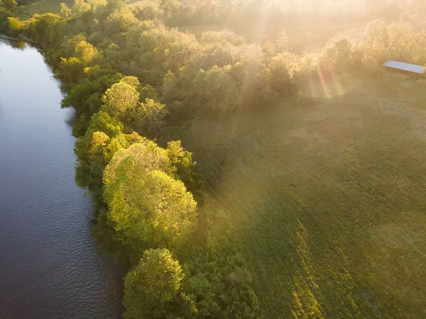 a view of an ocean from a city