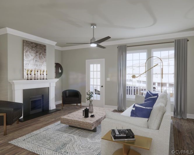 6932 Leire Lane Chesterfield, VA 23832 - Photo 5 of 14 a living room with furniture and a fireplace