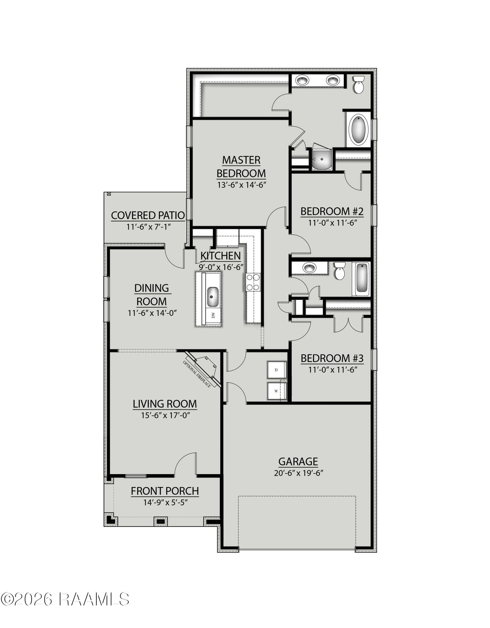 128 Ridley Lane Youngsville, LA 70592 - Photo 6 of 6 FLOOR PLAN