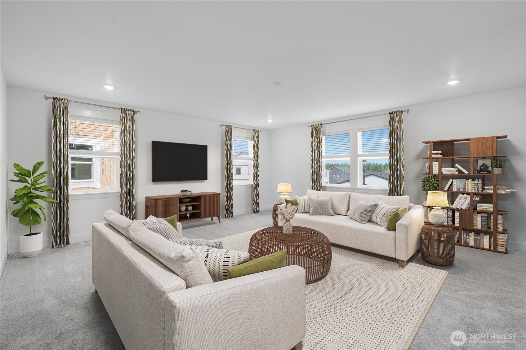 6034 Trce Drive Southwest Port Orchard, WA 98367 - Photo 16 of 40 a living room with furniture and a flat screen tv