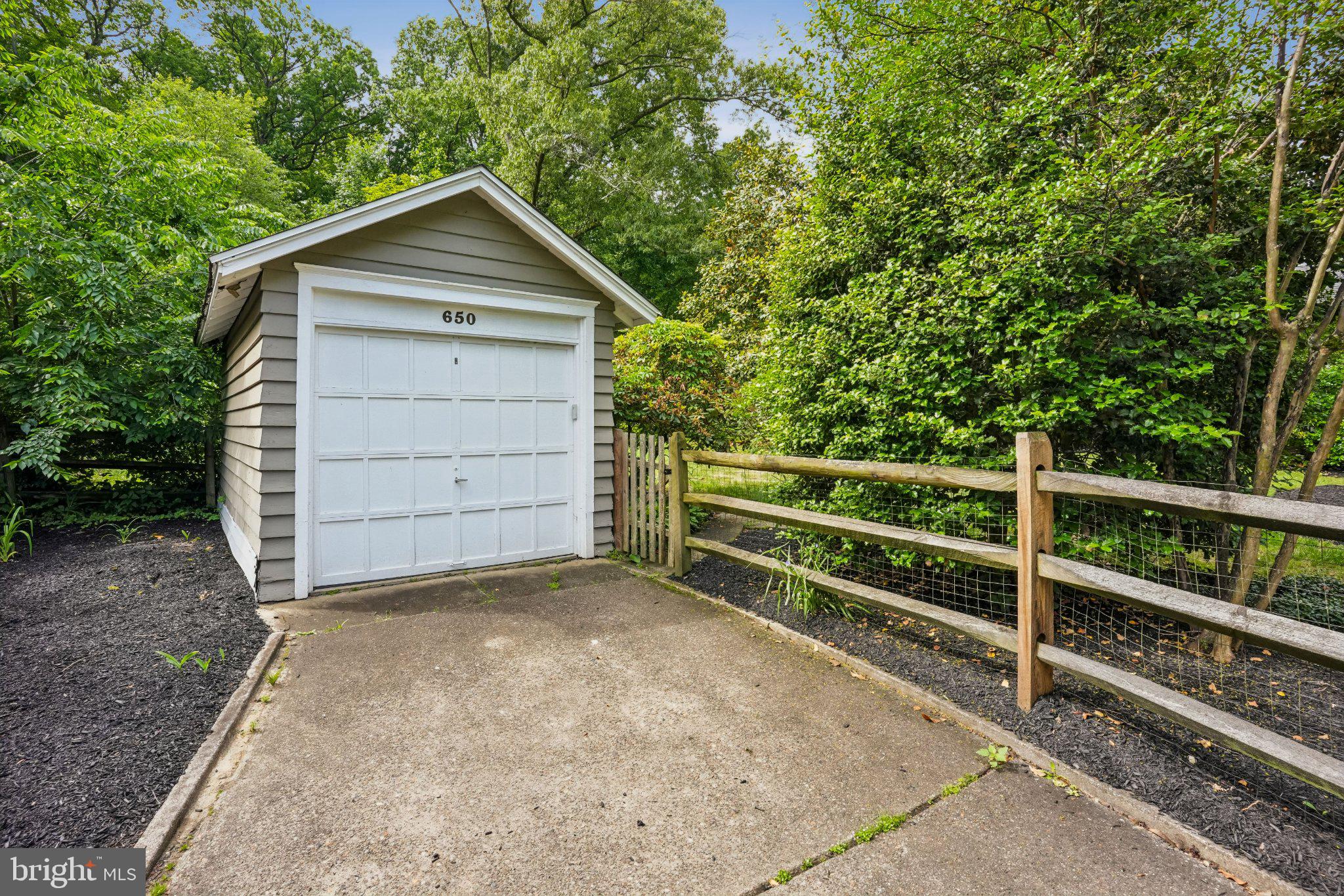 650 Maple Avenue Haddonfield, NJ 08033 - Photo 31 of 31 Charming garage nestled in greenery.