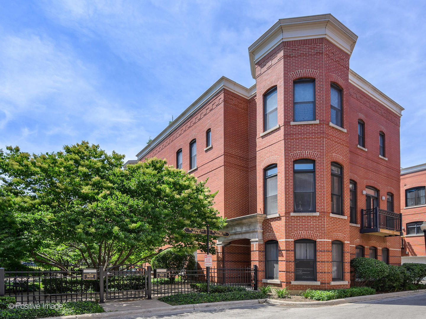 a front view of a building