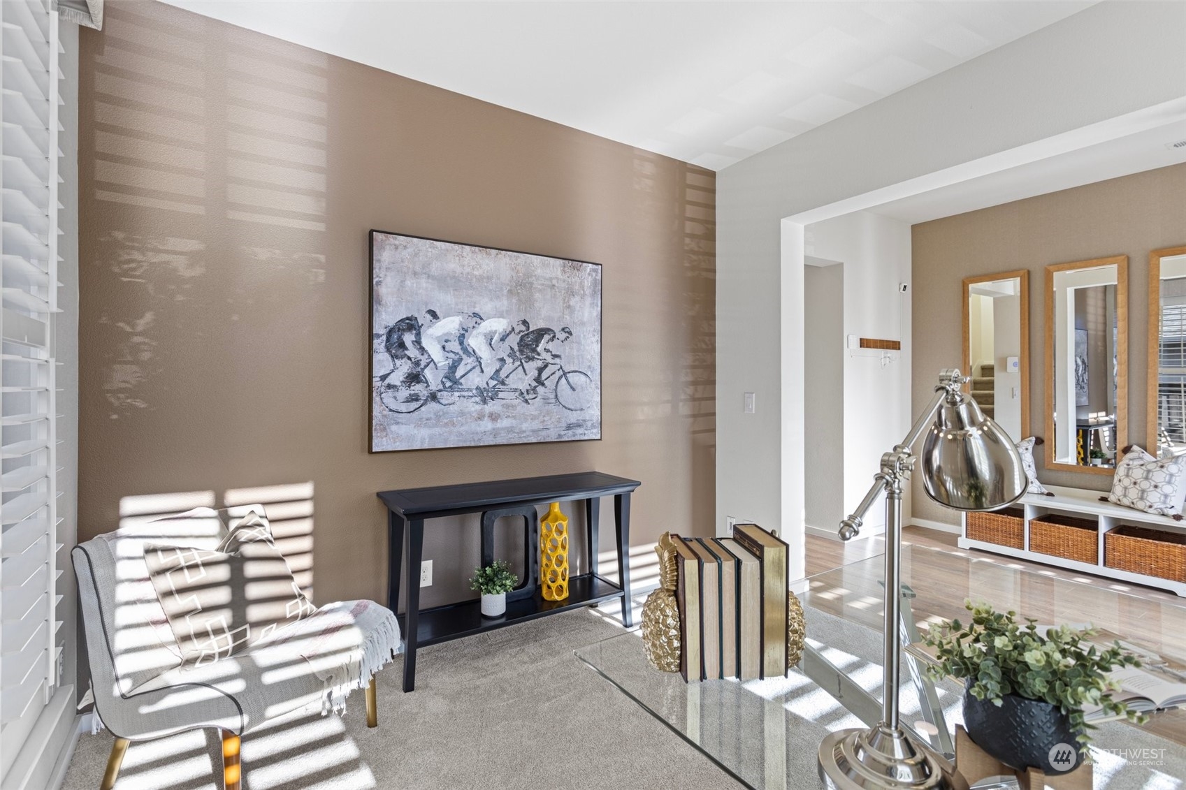 3917 171st Street Southeast Bothell, WA 98012 - Photo 5 of 33 a bedroom with furniture and a fireplace