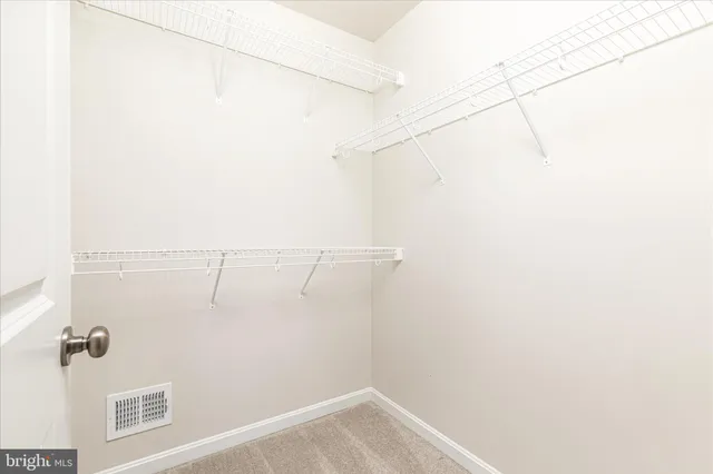 a view of small space with empty racks