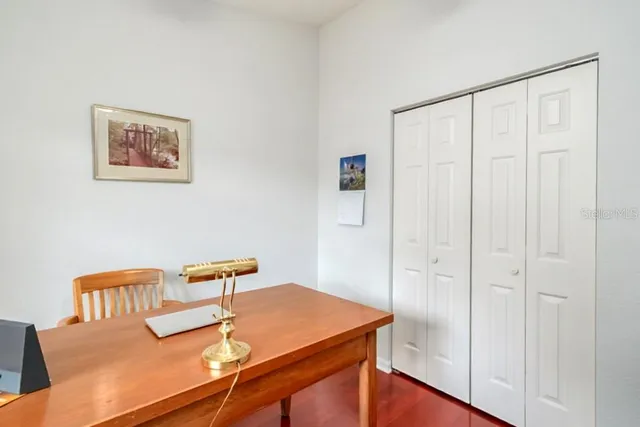 a room with furniture and a window