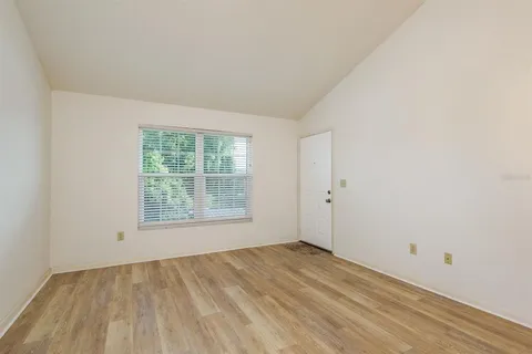 an empty room with a window