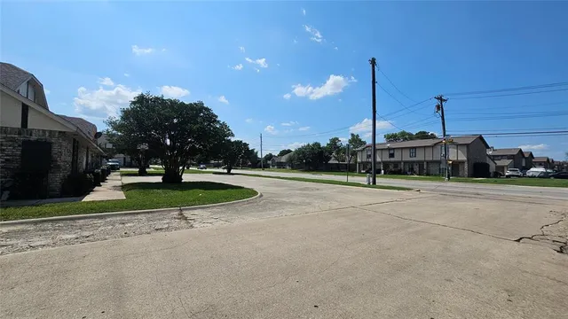 a view of a park with swings