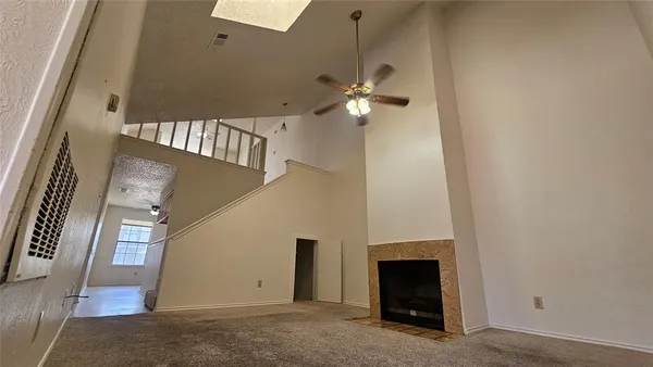 a view of hallway with stairs