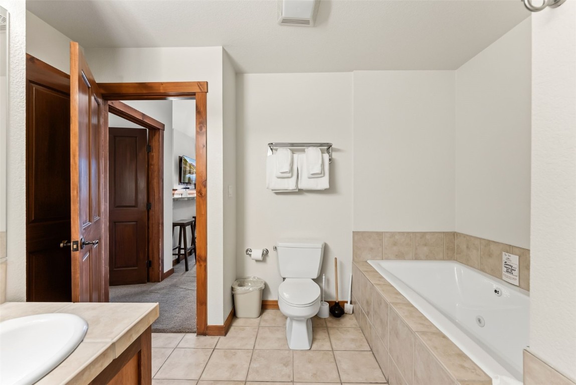 505 South Main Street, Unit 2403 Breckenridge, CO 80424 - Photo 18 of 29 a bathroom with a tub a toilet and a shower