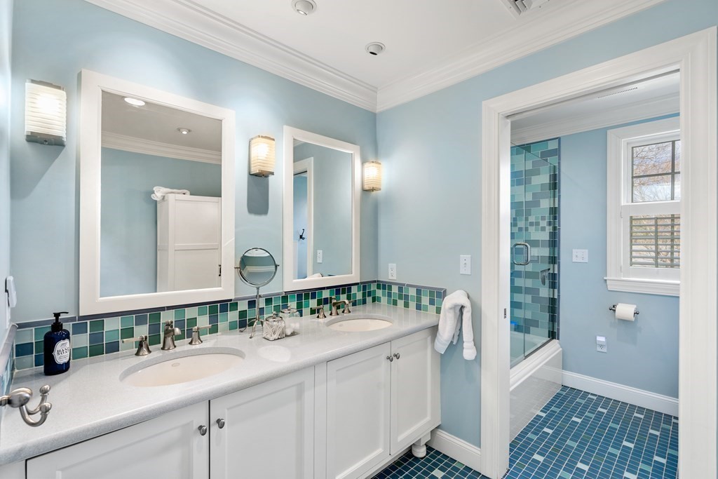 12 Glen Brook Road Wellesley, MA 02481 - Photo 20 of 35 a bathroom with a sink and a mirror