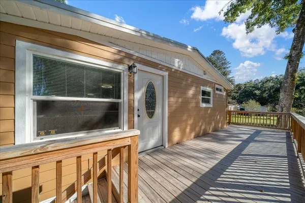 a view of a house with a balcony