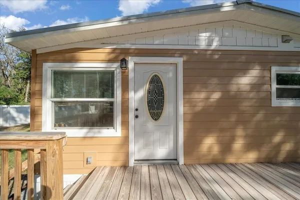 a view of front door of house