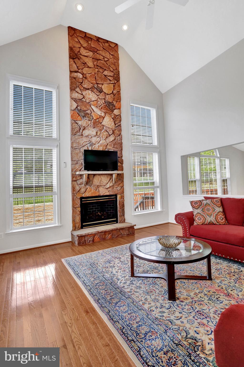 6247 Rolling Spring Court Springfield, VA 22152 - Photo 15 of 52 a living room with a couch and a fireplace